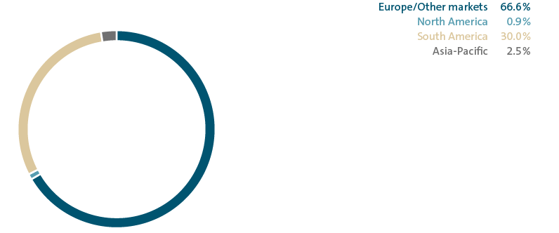Delivieries by market – MAN (pie chart)