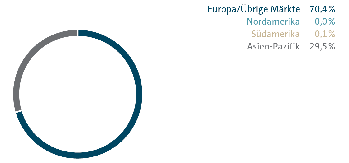 Auslieferung nach M&auml;rkten (Kreisdiagramm)