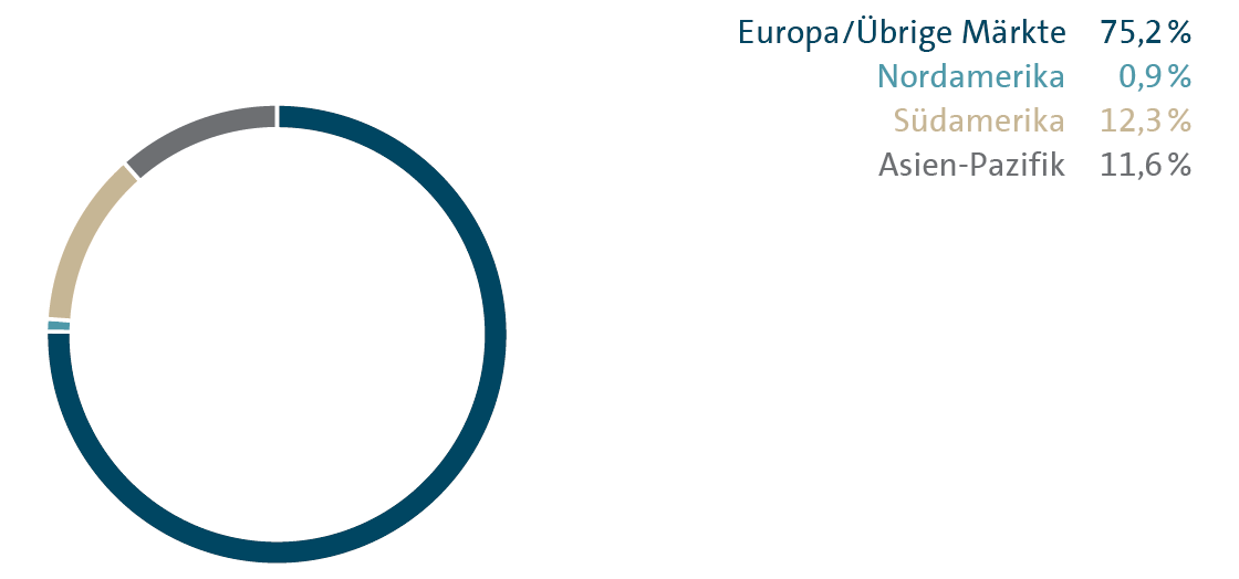 Auslieferung nach M&auml;rkten (Kreisdiagramm)