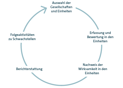 J&auml;hrlicher Governance, Risk & Compliance-Regelprozess (Grafik)