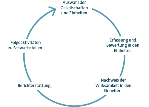J&auml;hrlicher Governance, Risk & Compliance-Regelprozess (Grafik)
